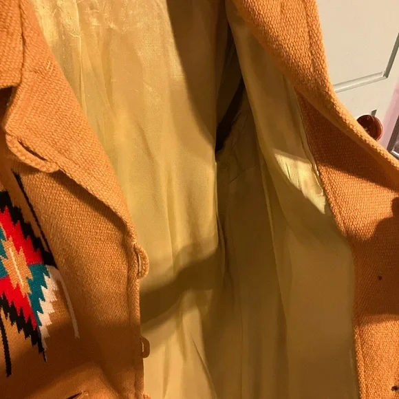 Antique Chimayo Hand Woven 100% Wool Coat - Picture 4 of 6
